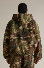 Fear of God Essentials Woodland Camo Military Hooded Jacket