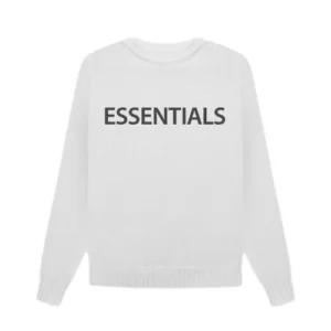 Essentials Overlapped Sweater White