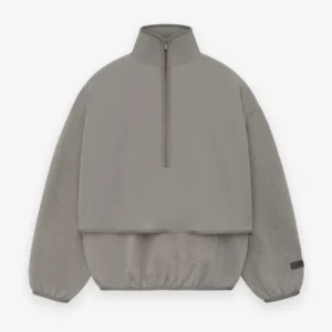 ESSENTIALS NYLON FLEECE MOCKNECK