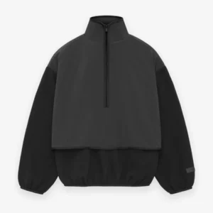 ESSENTIALS NYLON FLEECE MOCKNECK